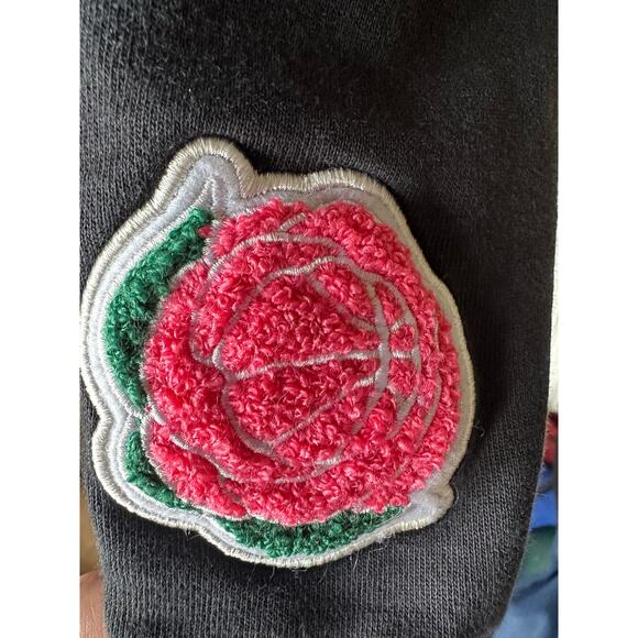 Psycho Bunny X Daddy Yankee Rare Collab Black Patchwork Sweatshirt Size XXS - Picture 5 of 12